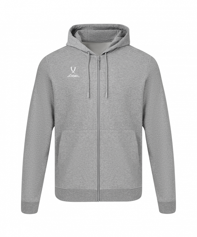 Флисовое худи на молнии ESSENTIAL Cotton Fleece FZ Hoodie, серый меланж, размер XL, JÖGEL ЦБ-00004813