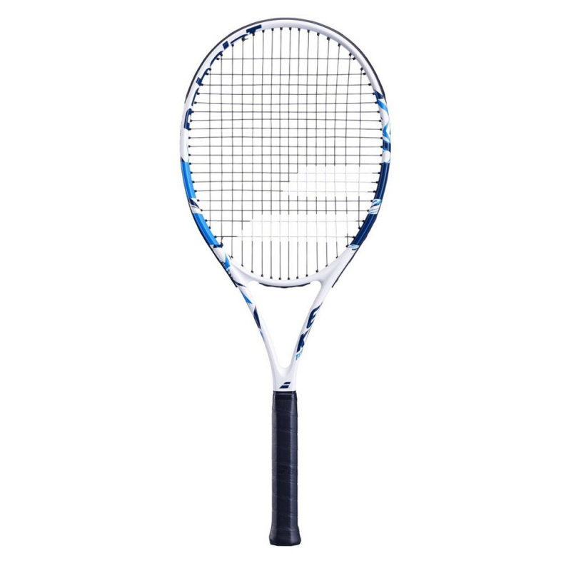 Ракетка б/т BABOLAT Evoke Team Gr1, 121245, для любит., графит, со струнами, бело-синий