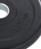 Диск обрезиненный BB-202 d=26 мм, стальная втулка, черный, 1.25 кг, Starfit УТ-00018804