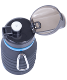 Бутылка для воды складная FB-100, с карабином, серый, Starfit