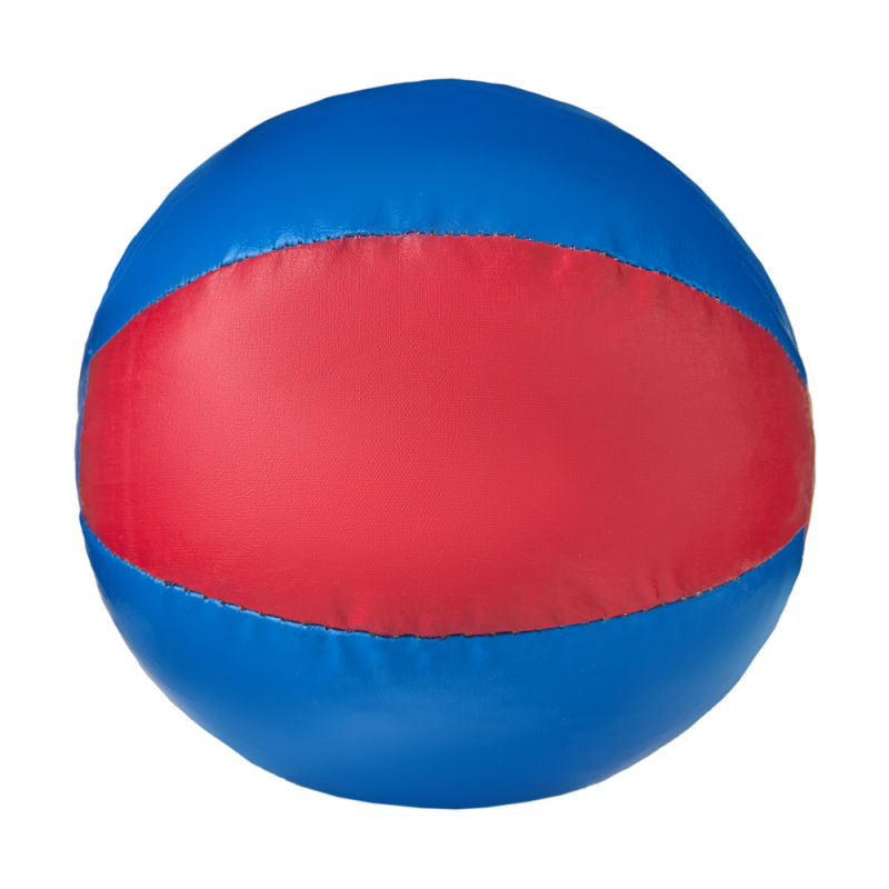 Медбол 3C143-K64, 1кг, иск.кожа, наполнитель резиновая крошка, диам. 16 см, маш сшивка, сине-красный