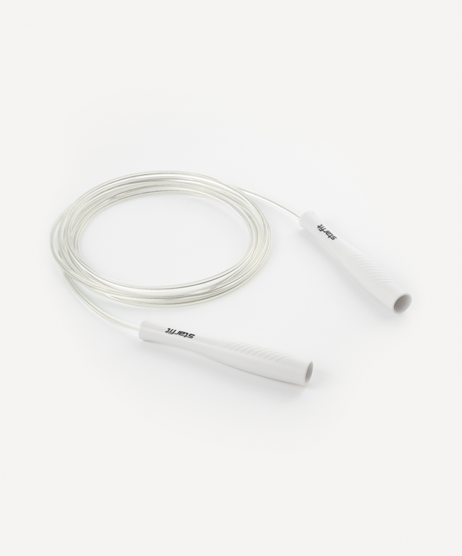 Скакалка RP-501 ПВХ, с пластиковыми ручками, 3 м, белый, Starfit ЦБ-00004399