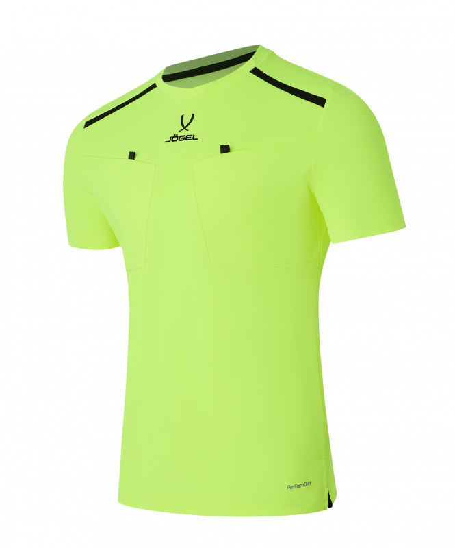 Футболка судейская DIVISION PerFormDRY Referee Tee, желтый неон, размер L, JÖGEL ЦБ-00004992