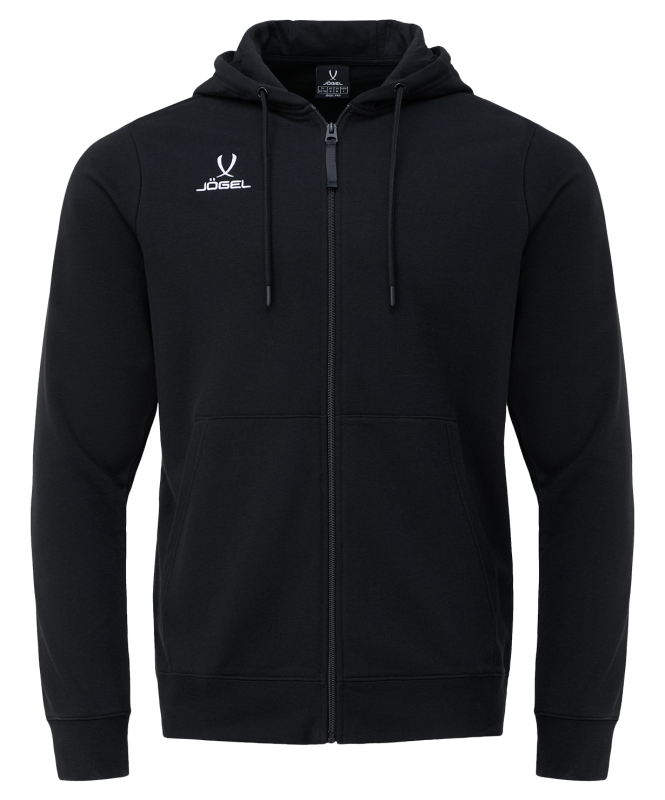 Худи на молнии ESSENTIAL Cotton Zip Hoodie, черный, размер XXXL, Jögel ЦБ-00003858