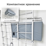 Мат с прорезями для шведской стенки (мягкий щит) Romana 1500*1000*80, в 3 сложения (бежевый)