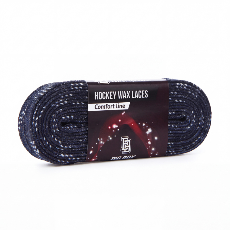 Шнурки для коньков BIG BOY Comfort Line с пропиткой, BB-LACES-CL-305NV, полиэстер, 305см, темно-синий