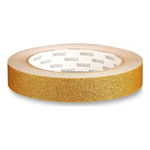 Обмотка для гимнастического обруча INDIGO Blesk, IN138-GOLD, 20мм × 14м, на подкл, золотистый