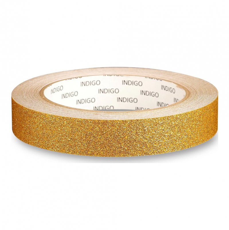 Обмотка для гимнастического обруча INDIGO Blesk, IN138-GOLD, 20мм × 14м, на подкл, золотистый