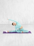 Коврик для йоги и фитнеса FM-101, PVC, 173x61x0,4 см, фиолетовый, Starfit