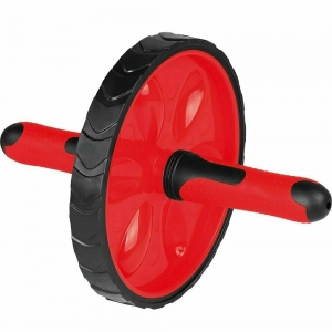 Ролик гимнастический TORRES арт.PL5012, металл, пластик, нескользящий протектор, крас-черн
