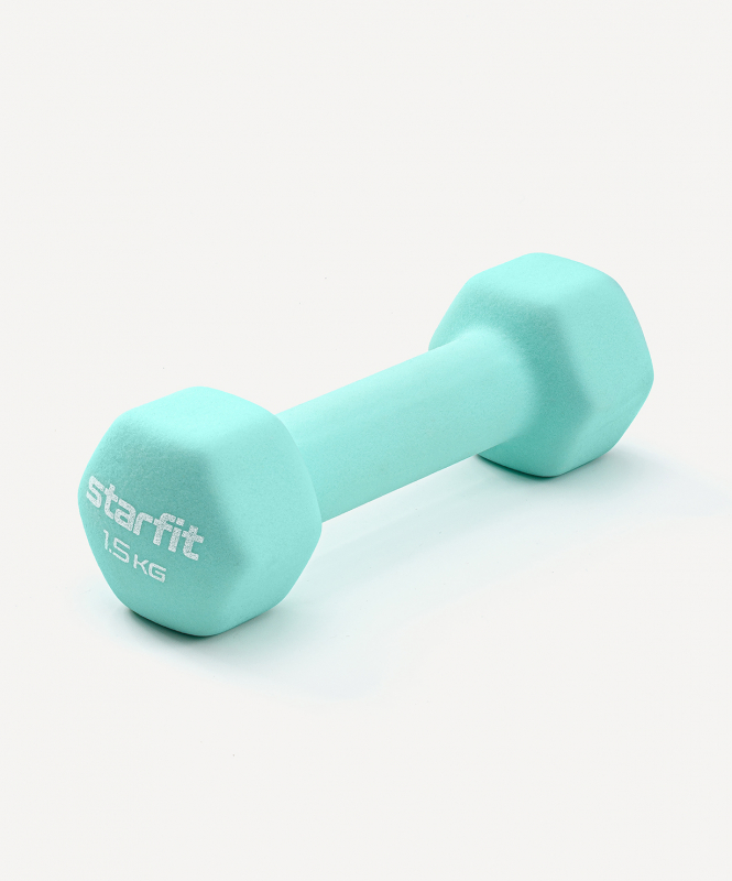 Гантель неопреновая DB-201 1.5 кг, мятный, Starfit ЦБ-00001427