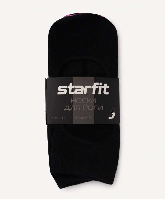 Носки для йоги SW-220, черный, 1 пара, Starfit ЦБ-00002582