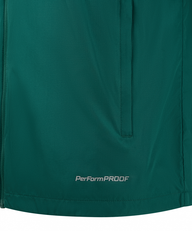 Куртка ветрозащитная DIVISION PerFormPROOF Shower Jacket, темно-зеленый, детский, размер XS, Jögel ЦБ-00004676