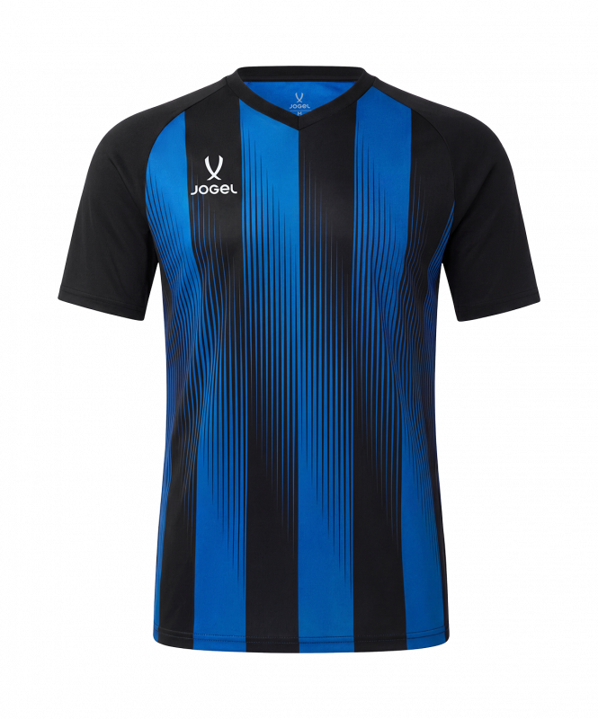Футболка игровая JOGEL CAMP Striped Jersey, синий/черный, детский, размер YM ЦБ-00007835