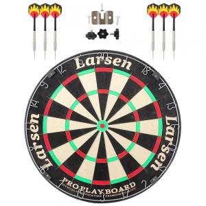 Набор для игры в дартс (мишень Larsen DG51001, сизаль, 45 см + 6 дротиков Larsen DG81301 латунь 18 г
