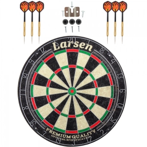 Набор для игры в дартс (мишень Larsen DG51004, сизаль, 45 см + 6 дротиков Larsen DG81016 латунь 18 г