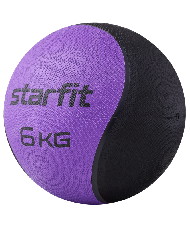 Медбол высокой плотности GB-702, 6 кг, фиолетовый, Starfit