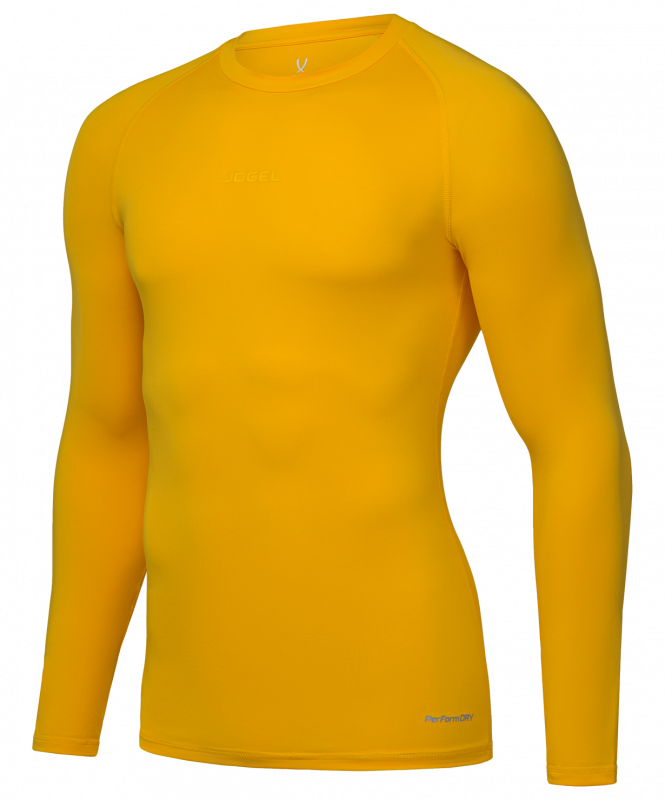 Футболка компрессионная с длинным рукавом PerFormDRY Baselayer Tee LS 2, желтый, размер YS, Jögel ЦБ-00003158