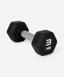 Гантель гексагональная DB-301PRO 3 кг, обрезиненная, черный, Starfit ЦБ-00003797