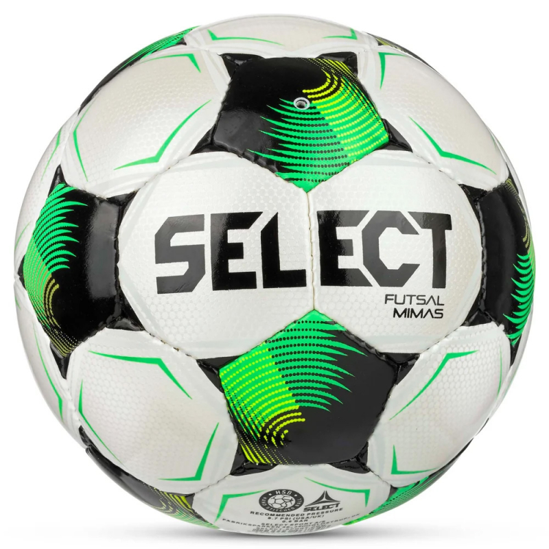 Мяч футзал. SELECT Futsal Mimas V26, 1053471006, размер 4, FIFA Basic, 32п, ПУ, руч.сш, бело-зелено-черн