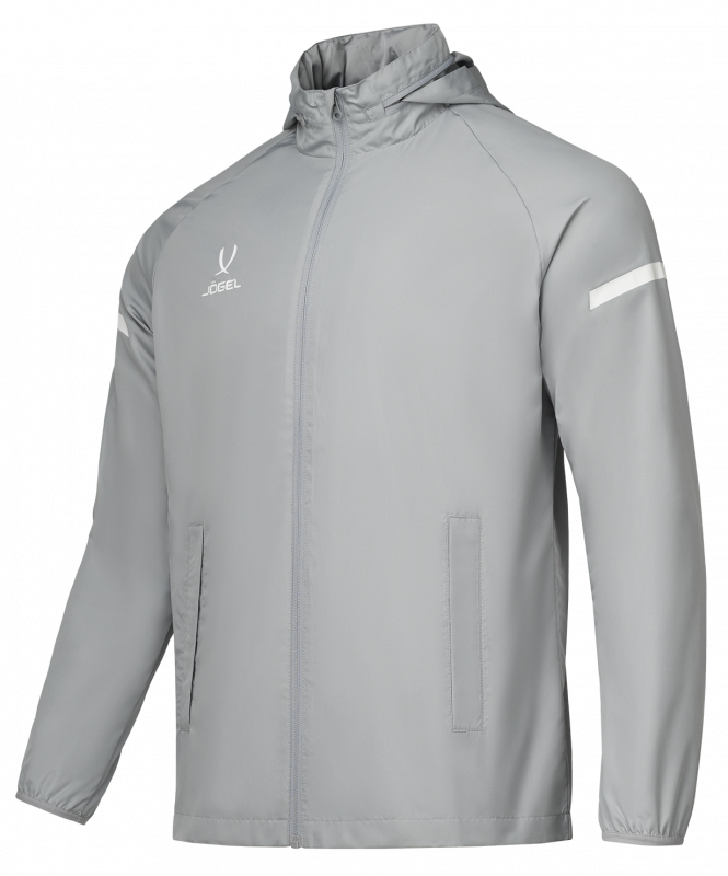 Куртка ветрозащитная CAMP 2 Rain Jacket, серый, детский, размер YM, Jögel ЦБ-00003497