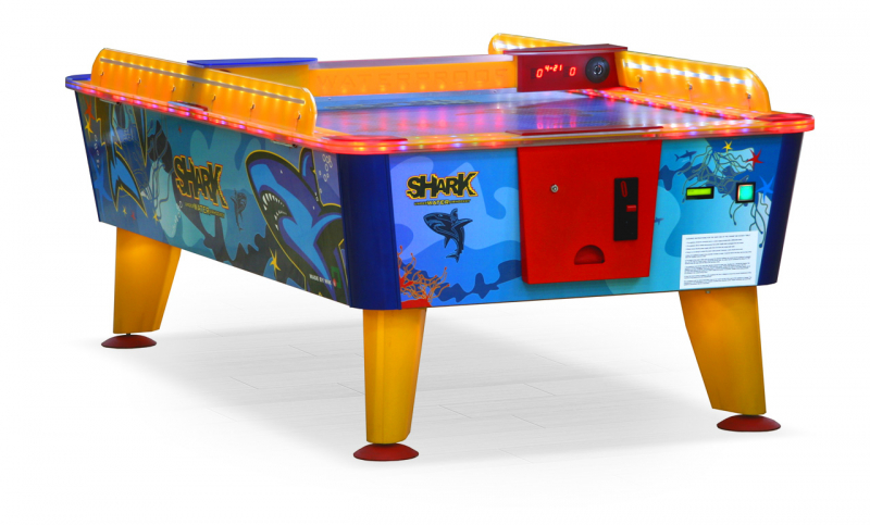 Игровой стол - аэрохоккей "Shark" 8 футов (всепогодный, жетоноприемник)