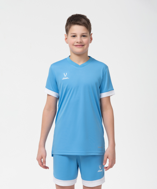 Футболка игровая DIVISION PerFormDRY Union Jersey, голубой/белый/белый, Jögel УТ-00020590
