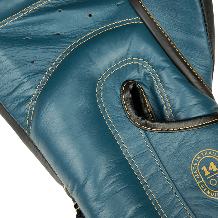 боксерские перчатки RAIDER чёрно-голубой Green Hill THBGHB-05 14oz