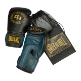боксерские перчатки RAIDER чёрно-голубой Green Hill THBGHB-05 14oz