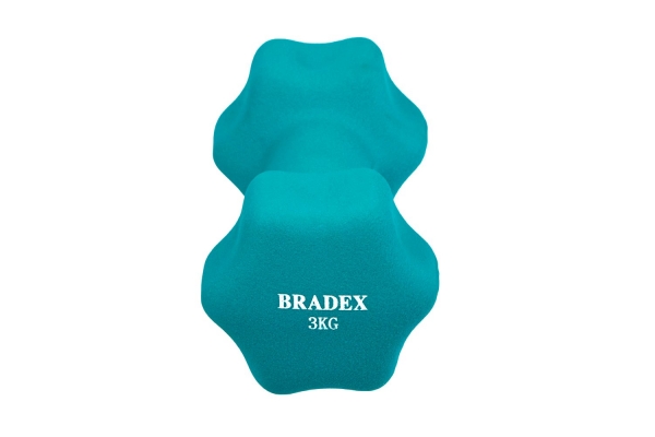 Гантель неопреновая, 3 кг, голубая BRADEX SF 0543