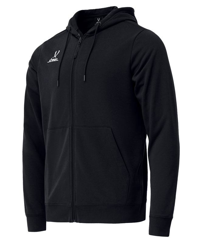 Худи на молнии ESSENTIAL Cotton Zip Hoodie, черный, размер XXXL, Jögel ЦБ-00003858