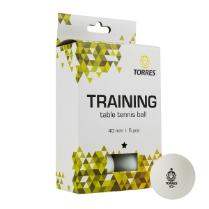 Мяч для настольного тенниса TORRES Training 1 ×, упаковка 6 шт