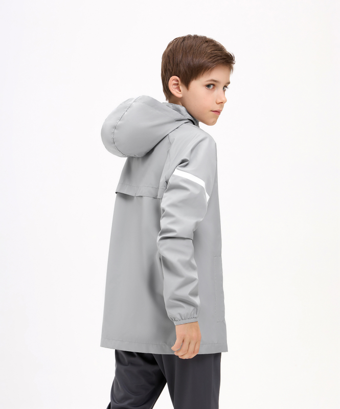 Куртка ветрозащитная CAMP 2 Rain Jacket, серый, детский, размер YXL, Jögel ЦБ-00005427