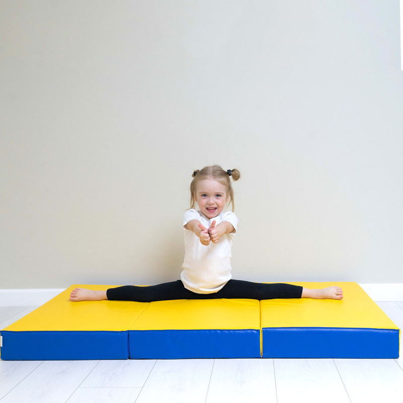 Мат (мягкий щит) Romana 1000*1500*100, в 3 сложения (желтый)