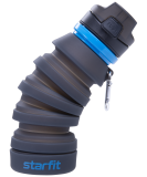 Бутылка для воды складная FB-100, с карабином, серый, Starfit