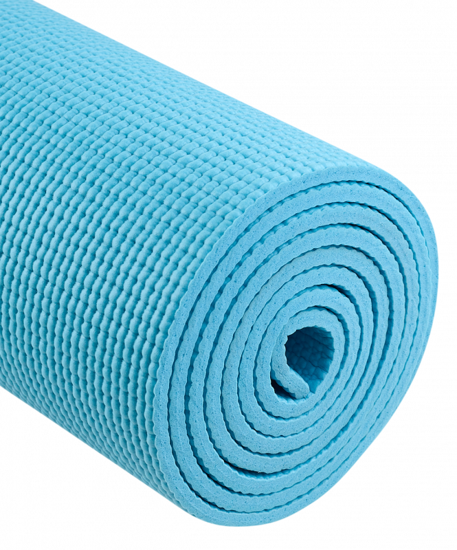 Коврик для йоги и фитнеса FM-101, PVC, 183x61x0.6 см, синий пастель, Starfit ЦБ-00001688