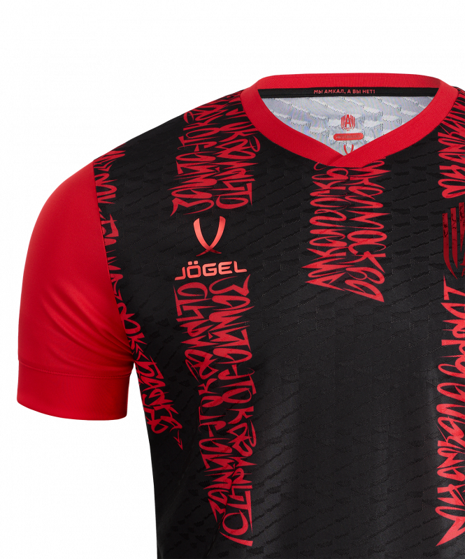 Футболка игровая JOGEL AMKAL PerFormDRY Jersey, черный/красный, размер XS ЦБ-00004457