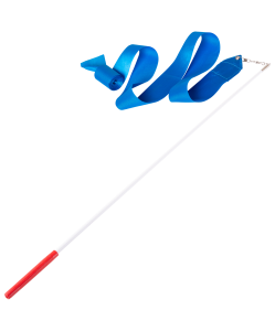Лента для художественной гимнастики RGR-201 4м, с палочкой 46 см, голубой, Amely
