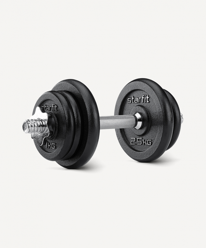 Гантель разборная чугунная в коробке DB-715, 10 кг, Starfit ЦБ-00002411