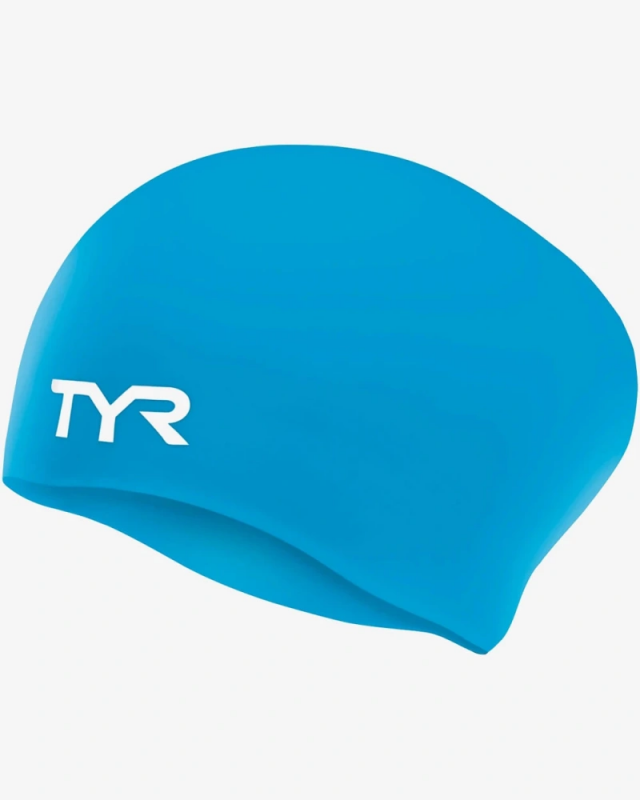 Шапочка для плавания TYR Лонг Хейр Ринкл-Фри (O/S, 420 Голубой) LCSL