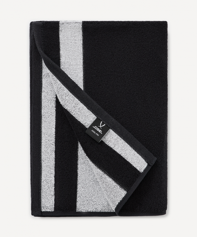 Полотенце спортивное JOGEL ESSENTIAL 2 Towel, 70х140, черный/белый, размер Б/Р ЦБ-00008856