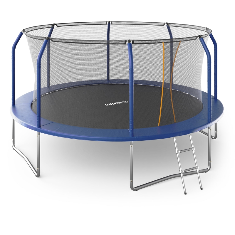 Батут UNIX Line Премиальный / Supreme Basic 14 ft (427 см) синий TRUSUB14BL