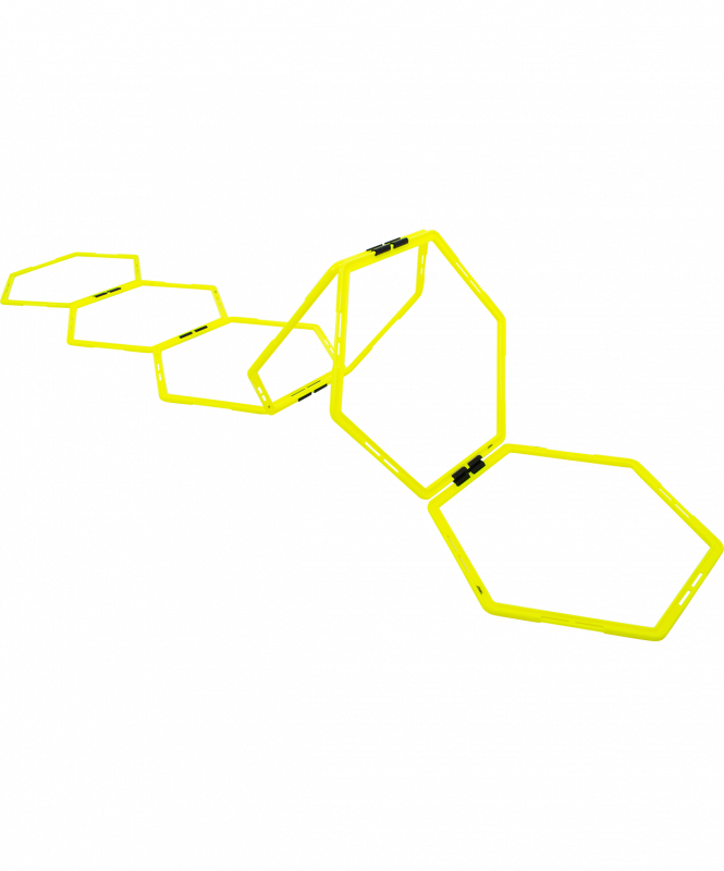 Набор шестиугольных напольных обручей Agility Hoops JA-216, 6 шт, Jögel УТ-00016902