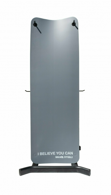 Мат для аэробики NBR 12,5 мм серый с кольцами Original FitTools FT-YGR-125NBR-GYP