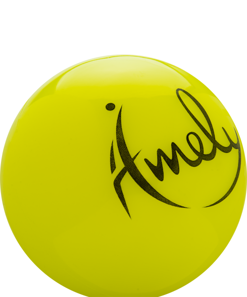 Мяч для художественной гимнастики AGB-301 19 см, желтый, Amely