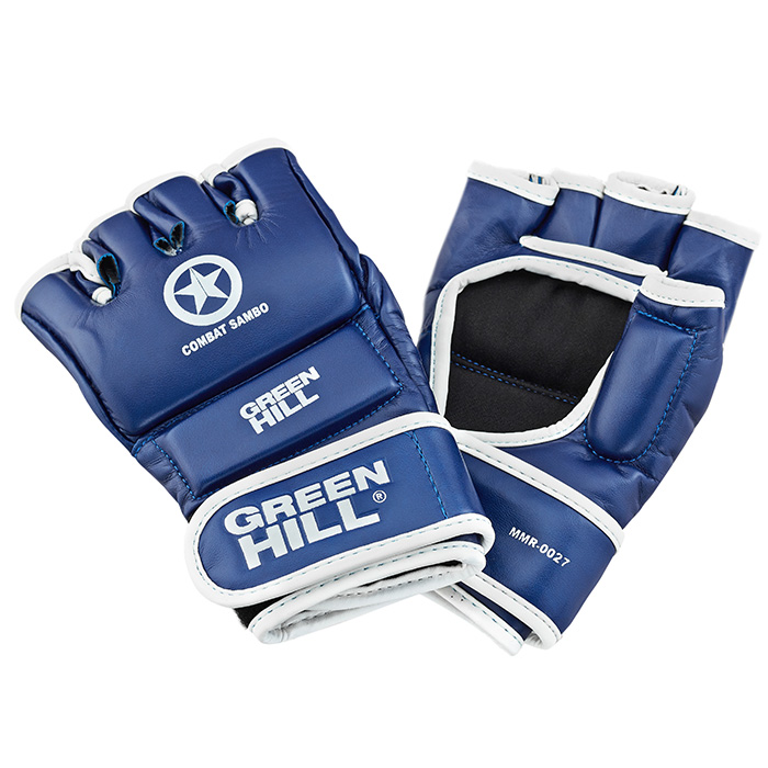 Перчатки COMBAT SAMBO синие Green Hill MMR-0027cs M
