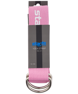 Ремень для йоги Core YB-100 186 см, хлопок, розовый пастель, Starfit