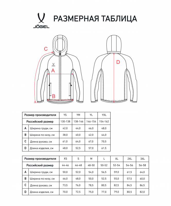 Худи на молнии ESSENTIAL Athlete Hooded FZ Jacket, черный, Jögel ЦБ-00003269