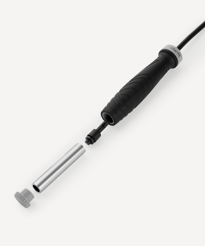 Скакалка RP-601 ПВХ, с утяжелителями, 3 м, черный, Starfit ЦБ-00004401
