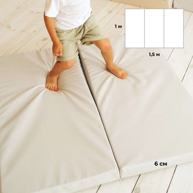 Мат (мягкий щит) Romana 1000*1500*60, в 3 сложения (желтый)